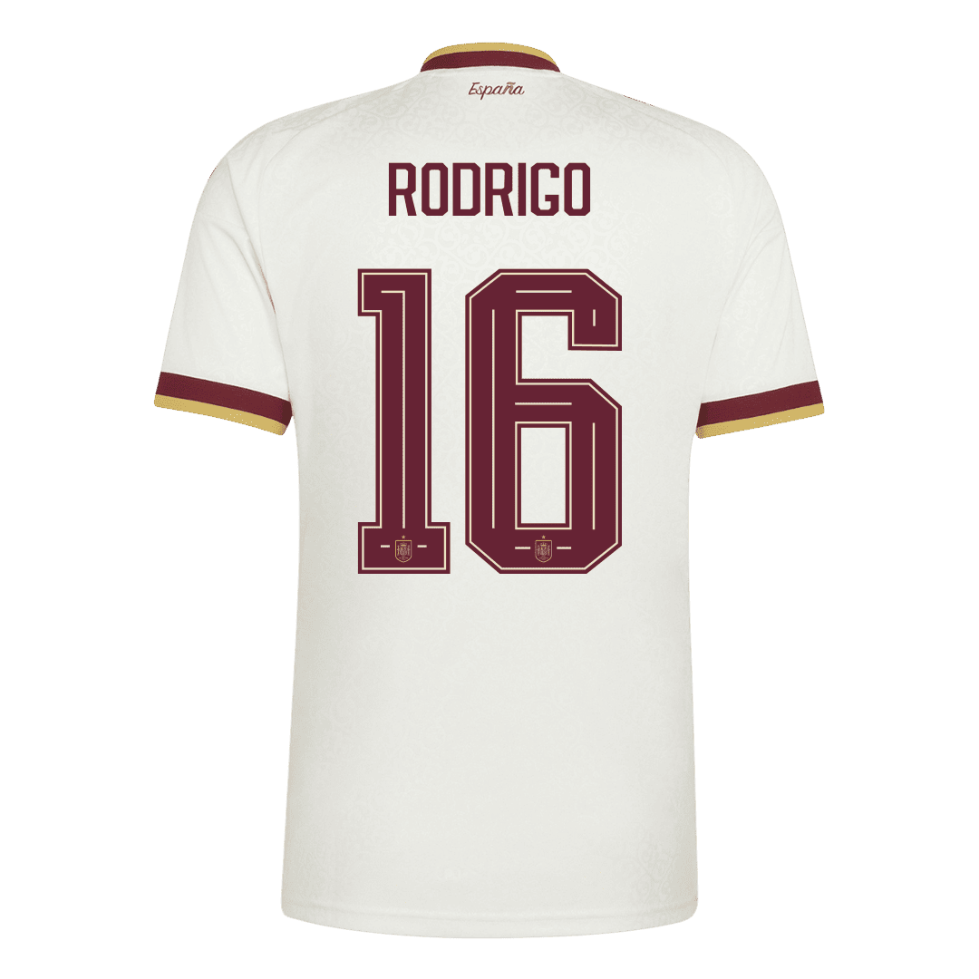 RODRIGO #16 Spain Away 2 Star Jersey World Cup 2026 (back view)