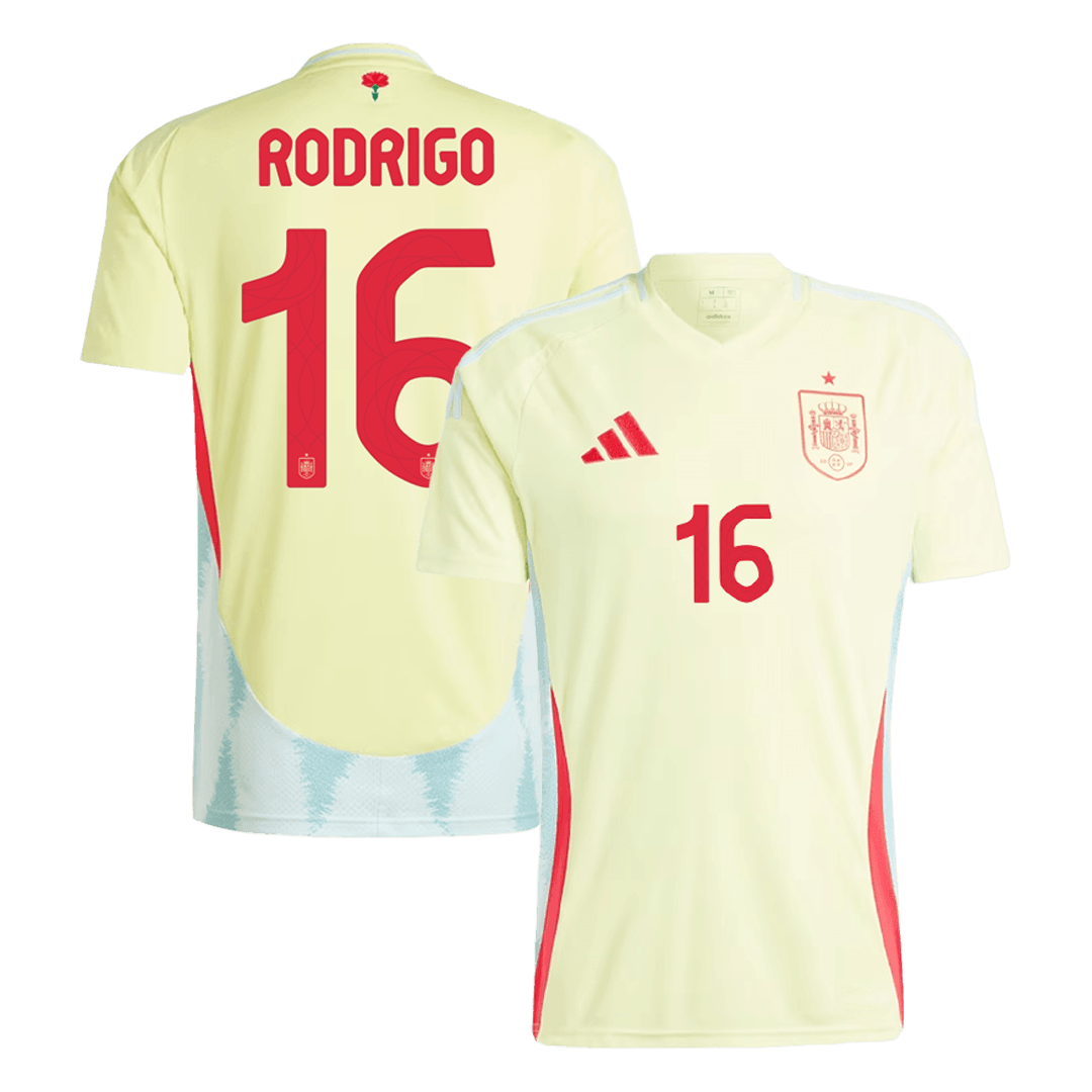 RODRIGO #16 Spain Away Jersey Euro 2024 (back view)