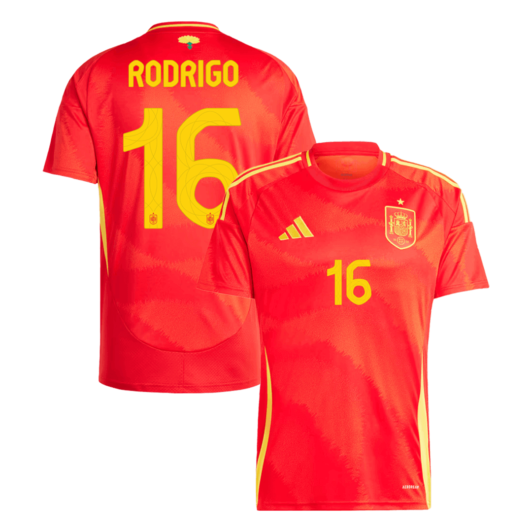 RODRIGO #16 Spain Home Jersey Euro - [Supre Replica] 2024 (back view)