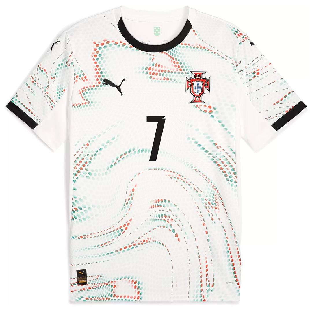 RONALDO #7 Portugal Away Jersey 2025 (back view)