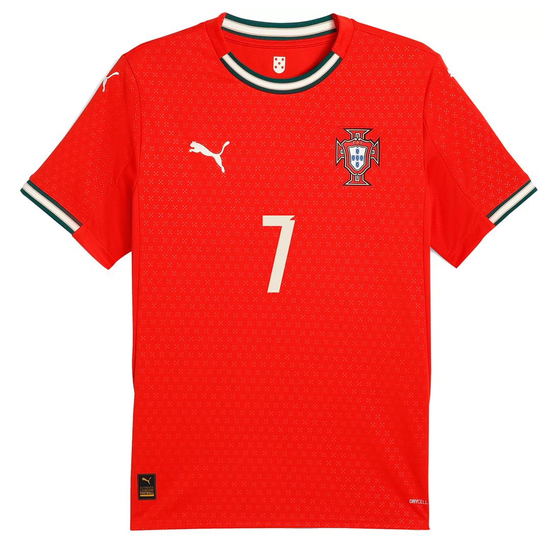 RONALDO #7 Portugal Home Jersey 2025 (back view)
