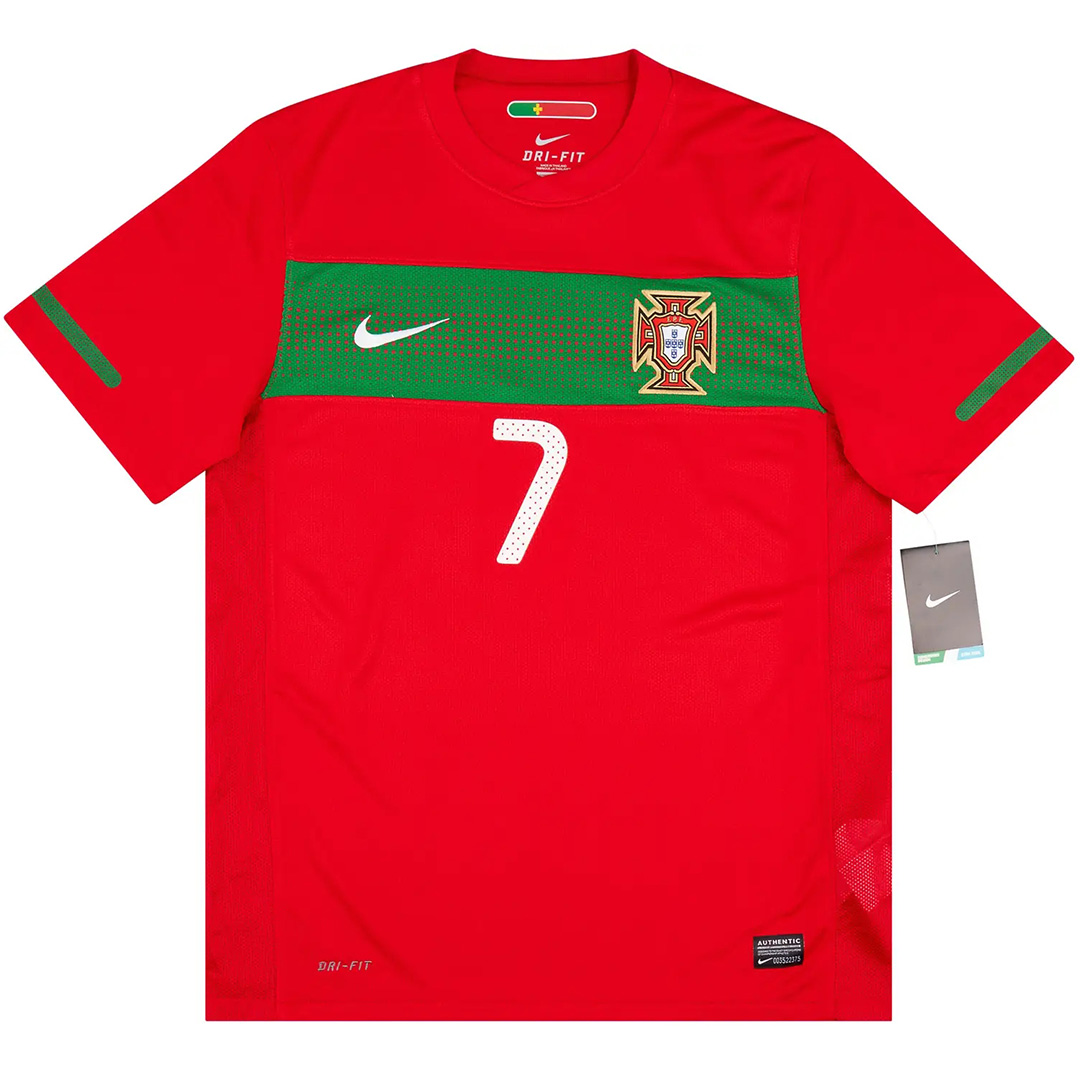 RONALDO #7 Retro Portugal Home Jersey 2010 (back view)
