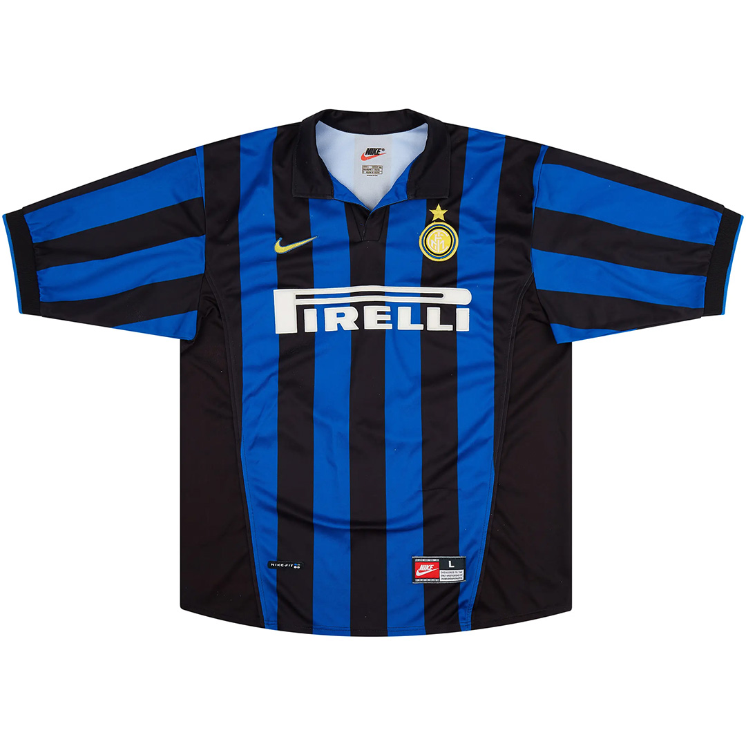 Ronaldo #9 Retro Inter Milan Home Jersey 1998/99 (back view)