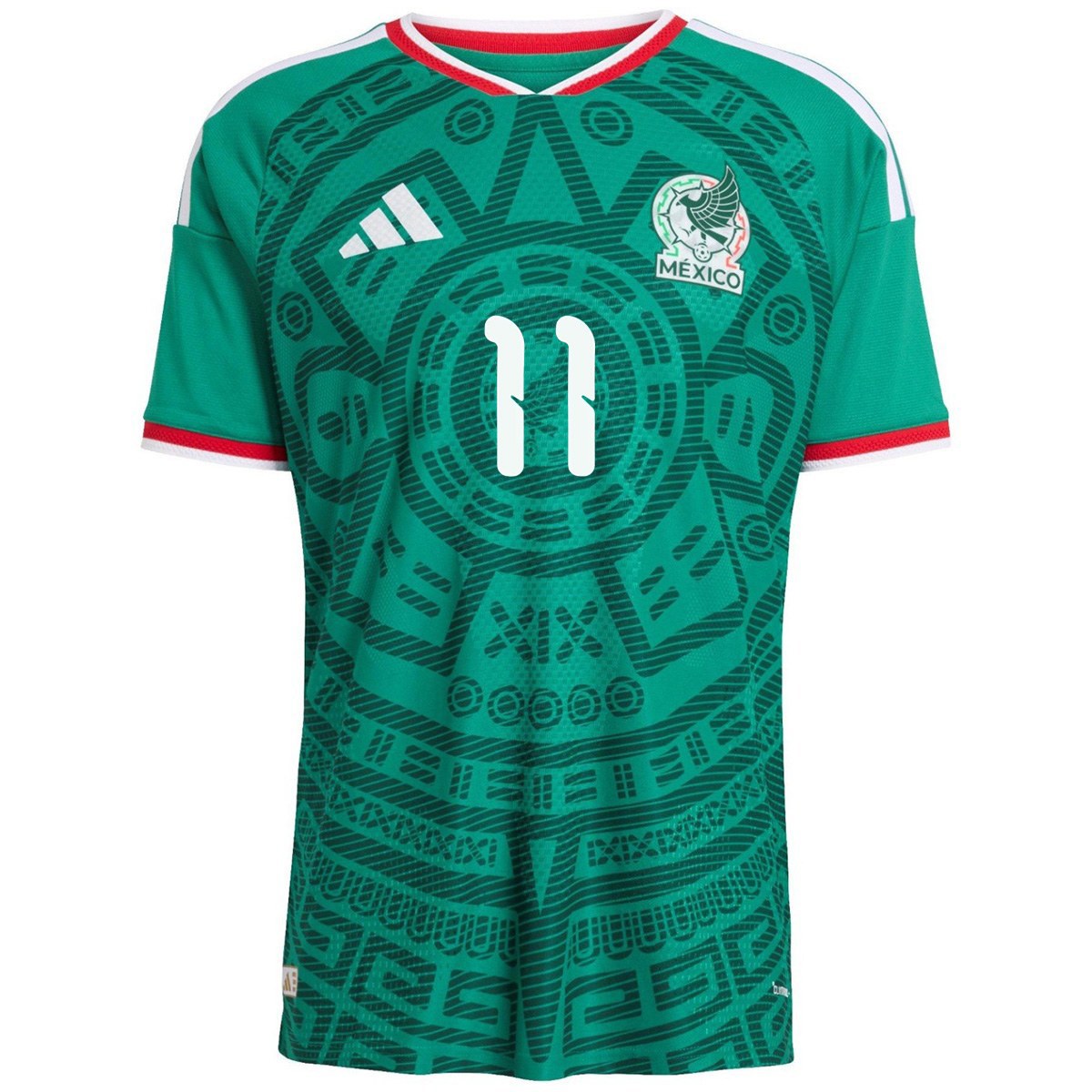 S.Giménez #11 Mexico Home Match Jersey Player Version World Cup 2026 (back view)