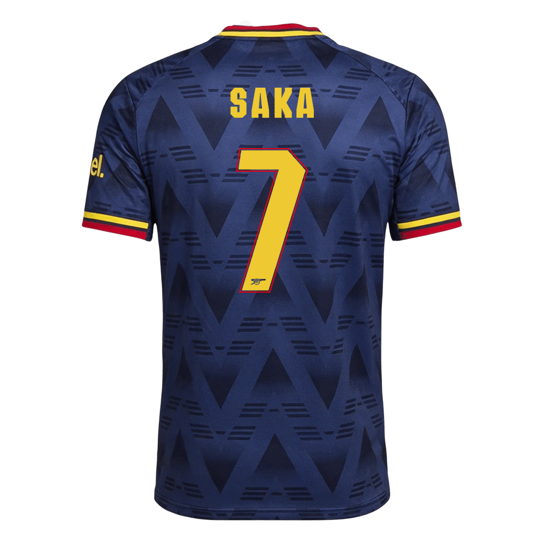 SAKA #7 Arsenal Away Match Jersey Player Version 2026/27 - UCL Font (back view)