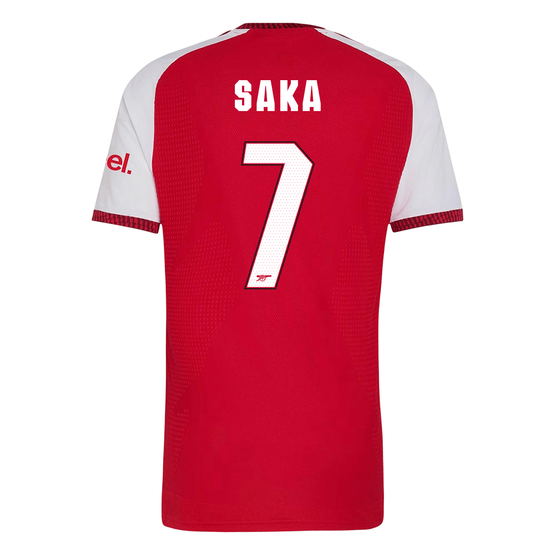SAKA #7 Arsenal Home Match Jersey Player Version 2026/27 - UCL Font (back view)