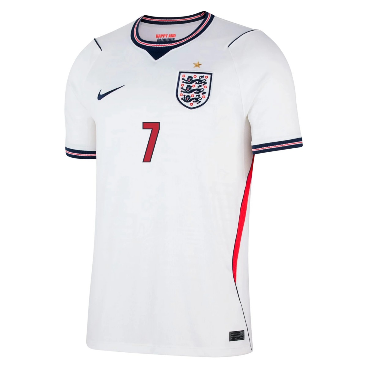 Saka #7 England Home Jersey World Cup 2026 (back view)