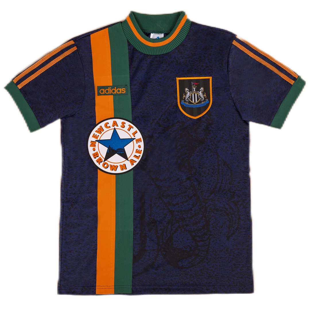 Shearer #9 Retro Newcastle United Away Jersey 1997/98 (back view)
