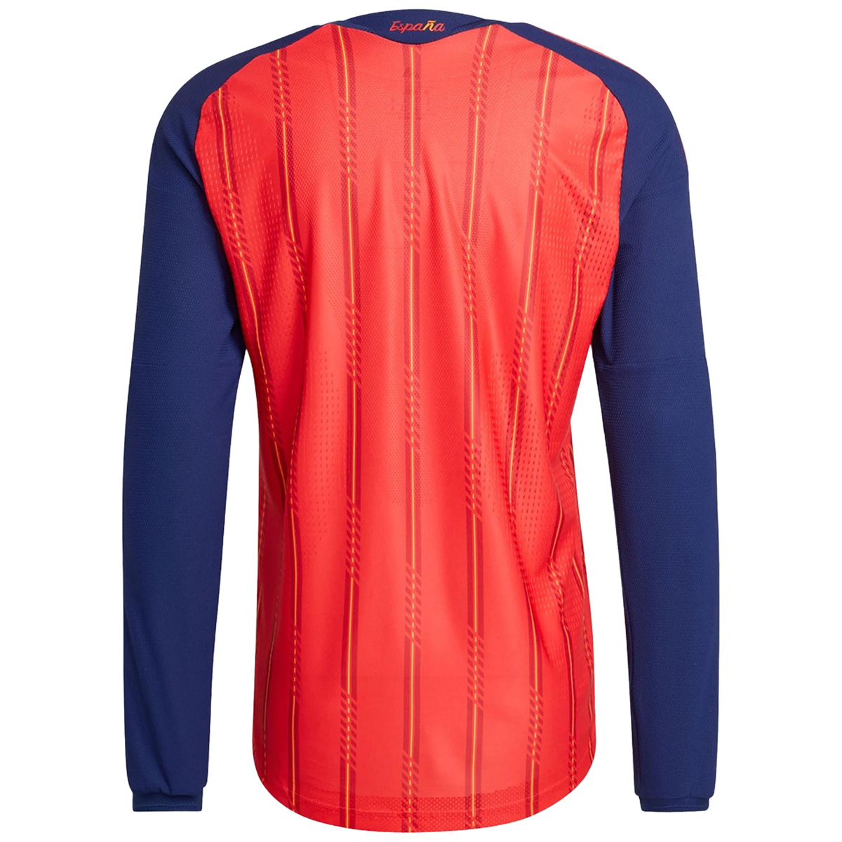 Spain Home Match Long Sleeve Jersey Player Version World Cup 2026 (back view)