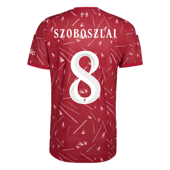 SZOBOSZLAI #8 Liverpool Home Match Jersey Player Version 2026/27 - UCL Font