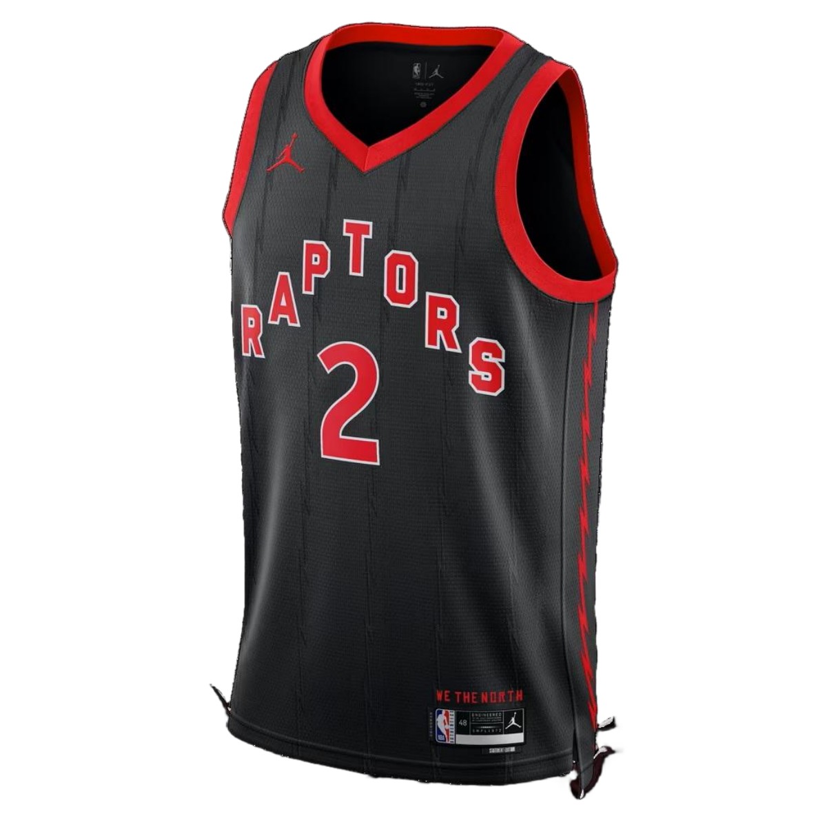 Unisex Toronto Raptors Kawhi Leonard #2 Black Swingman Jersey - Statement Edition (back view)