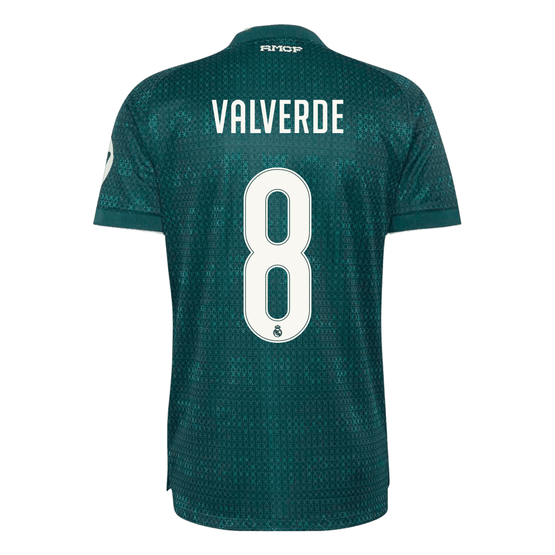 VALVERDE #8 Real Madrid Away Match Jersey Player Version 2026/27 (back view)