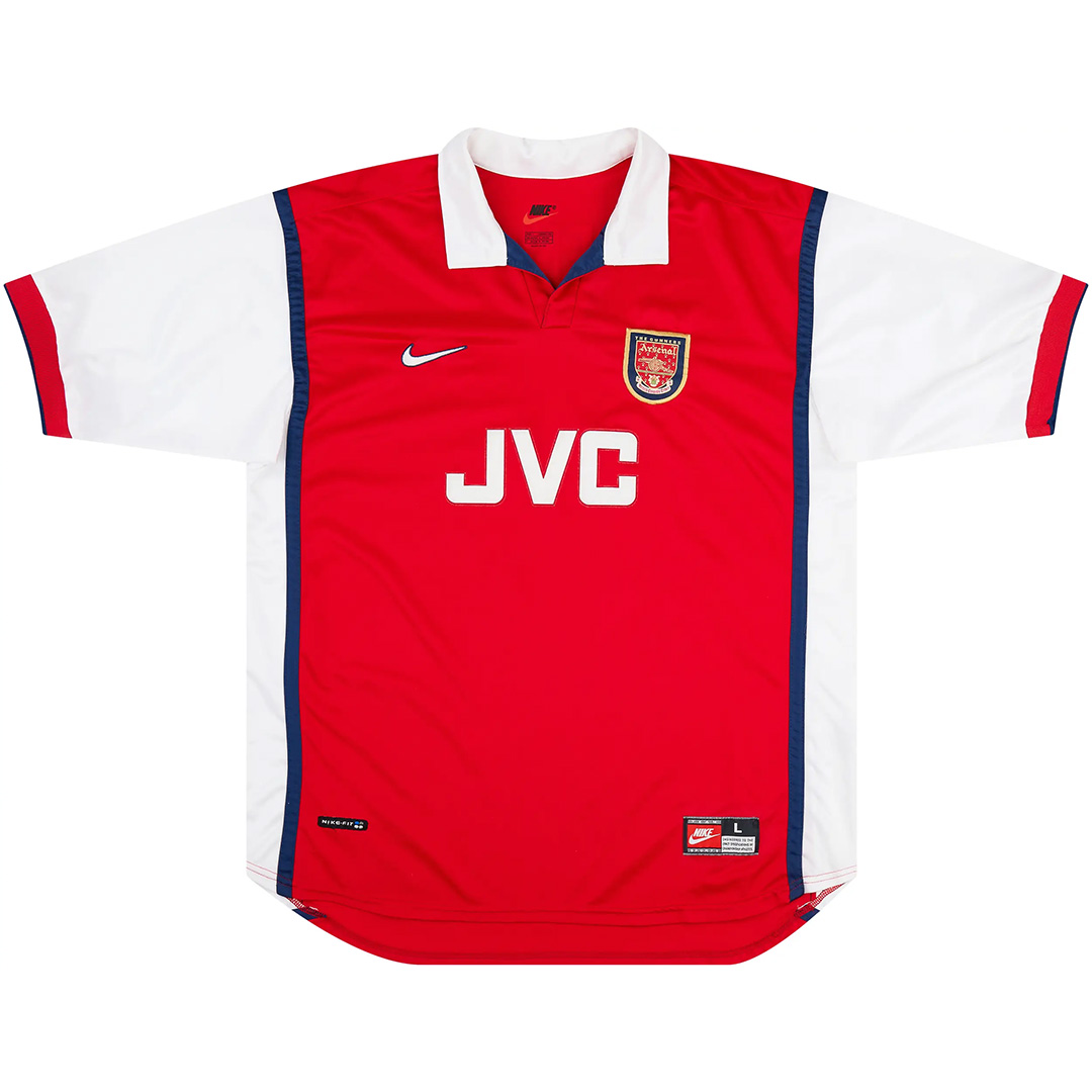 Vieira #4 Retro Arsenal Home Jersey 1998/99 (back view)