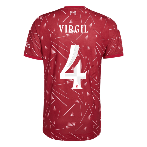 VIRGIL #4 Liverpool Home Match Jersey Player Version 2026/27 - UCL Font