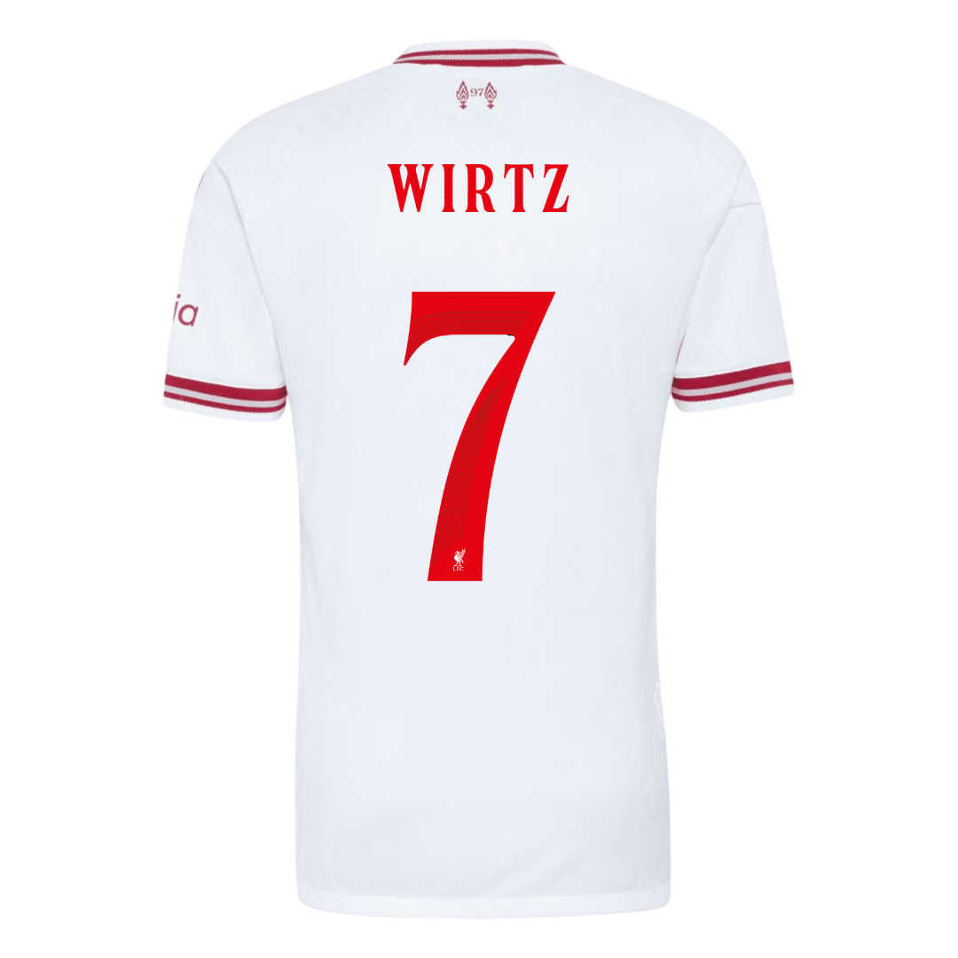 WIRTZ #7 Liverpool Away Match Jersey Player Version 2026/27 - UCL Font