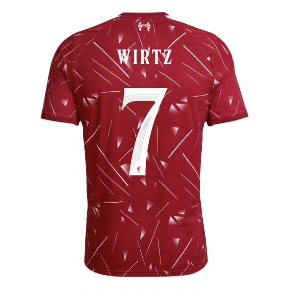 WIRTZ #7 Liverpool Home Match Jersey Player Version 2026/27 - UCL Font
