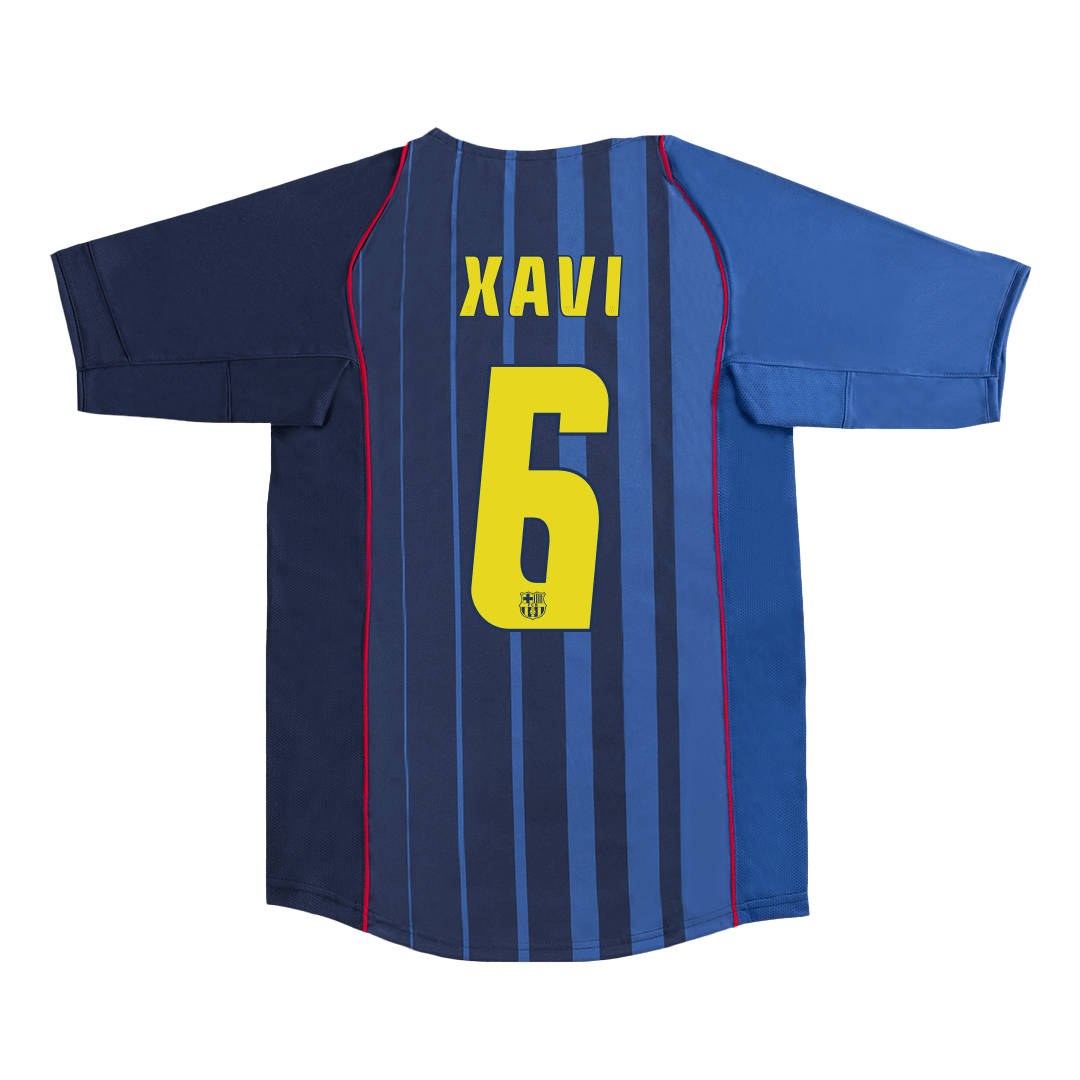 XAVI #6 Retro Barcelona Away Jersey 2004/05 (back view)