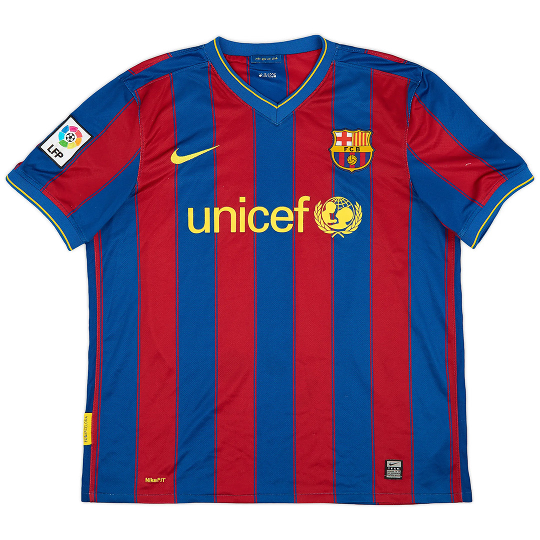 Xavi #6 Retro Barcelona Home Jersey 2009/10 (back view)