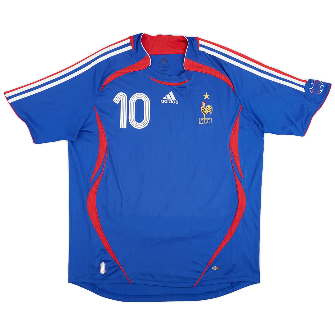 ZIDANE #10 Retro France Home Jersey World Cup 2006 (back view)