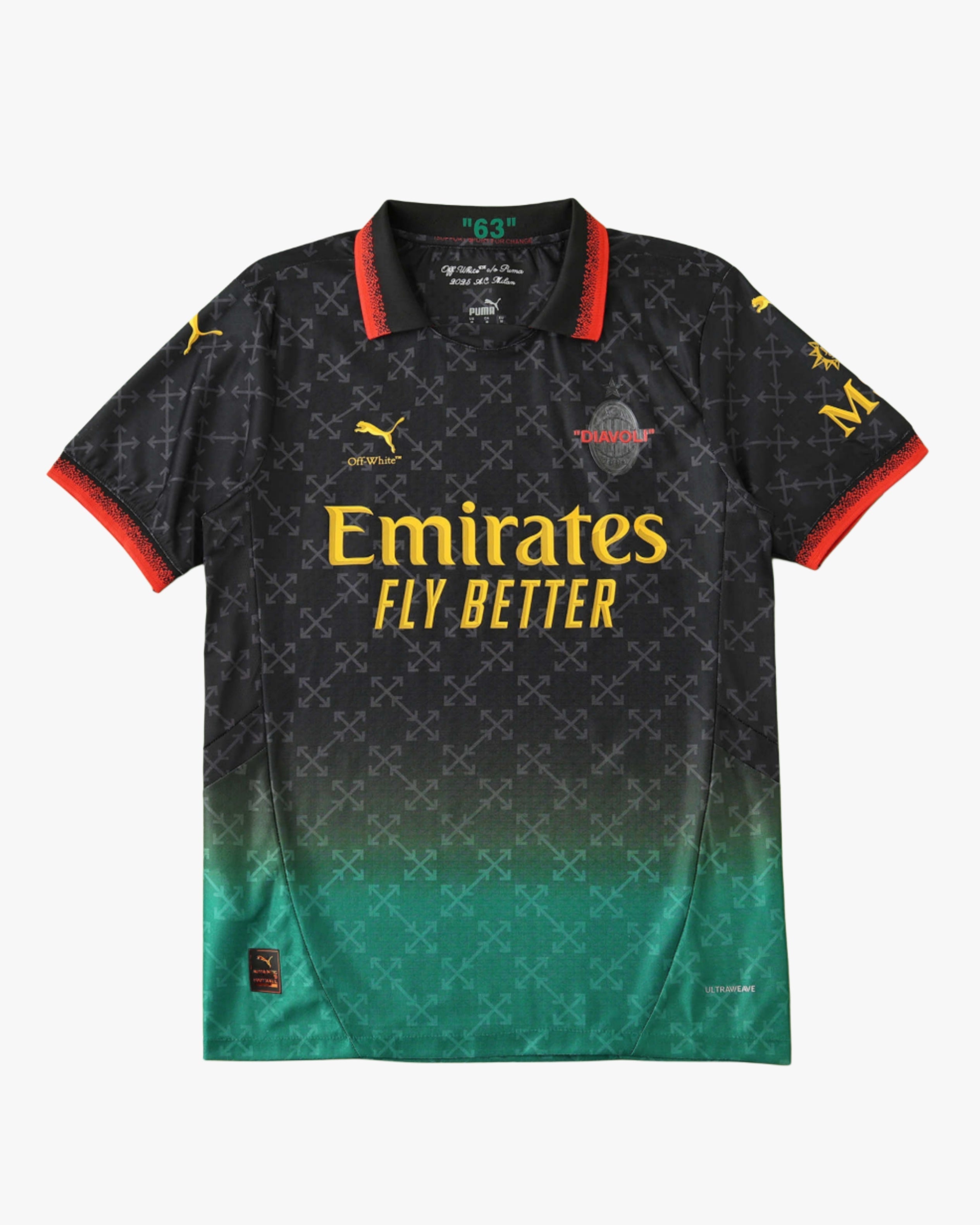 AC MILAN x OFF WHITE PREMIUM KIT — premium football kit from Don's Jerseys