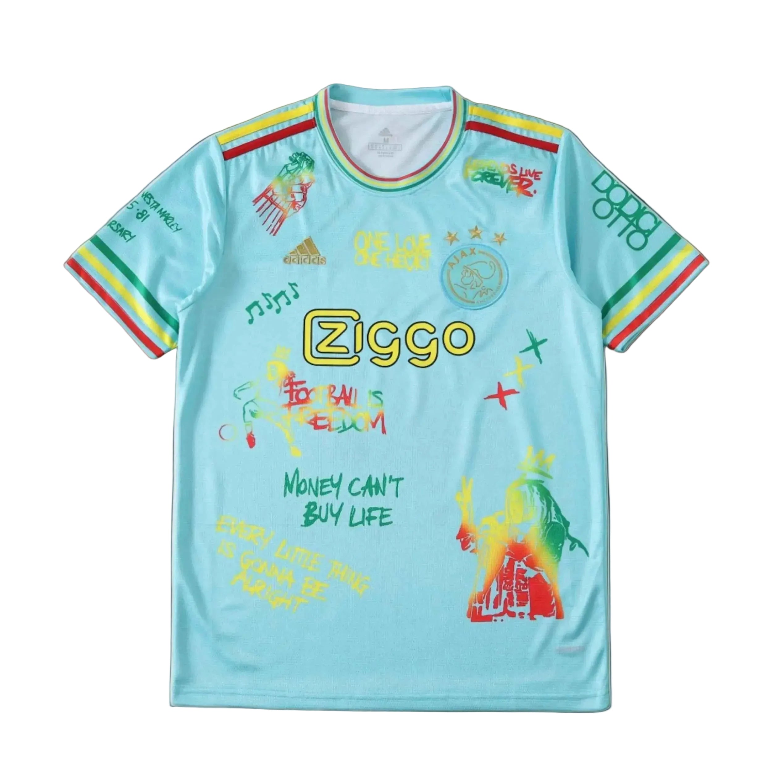 AJAX x BOB MARLEY GREEN PREMIUM KIT — premium football kit from Don's Jerseys