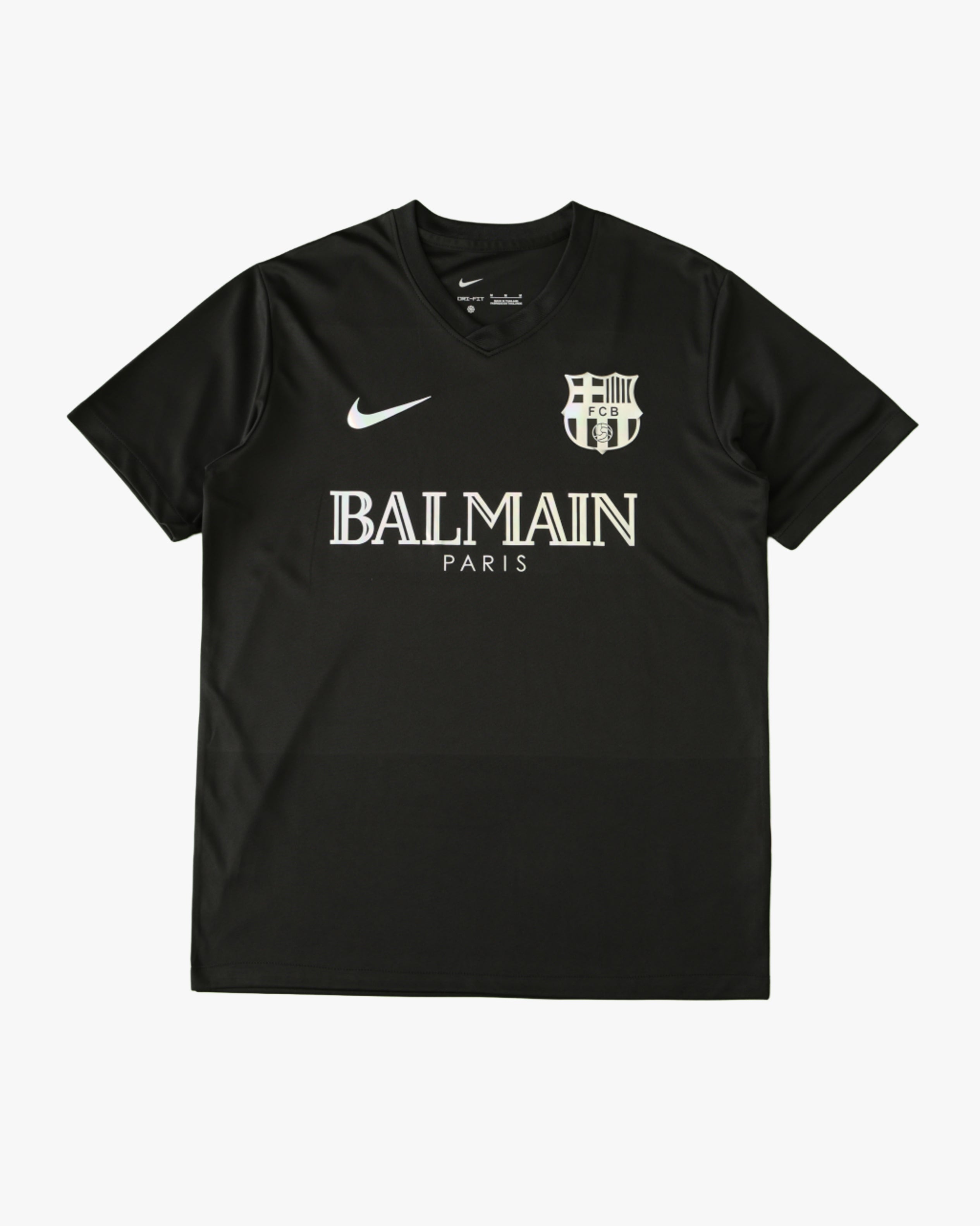 BARCELONA x BALMAIN BLACK PREMIUM KIT — premium football kit from Don's Jerseys