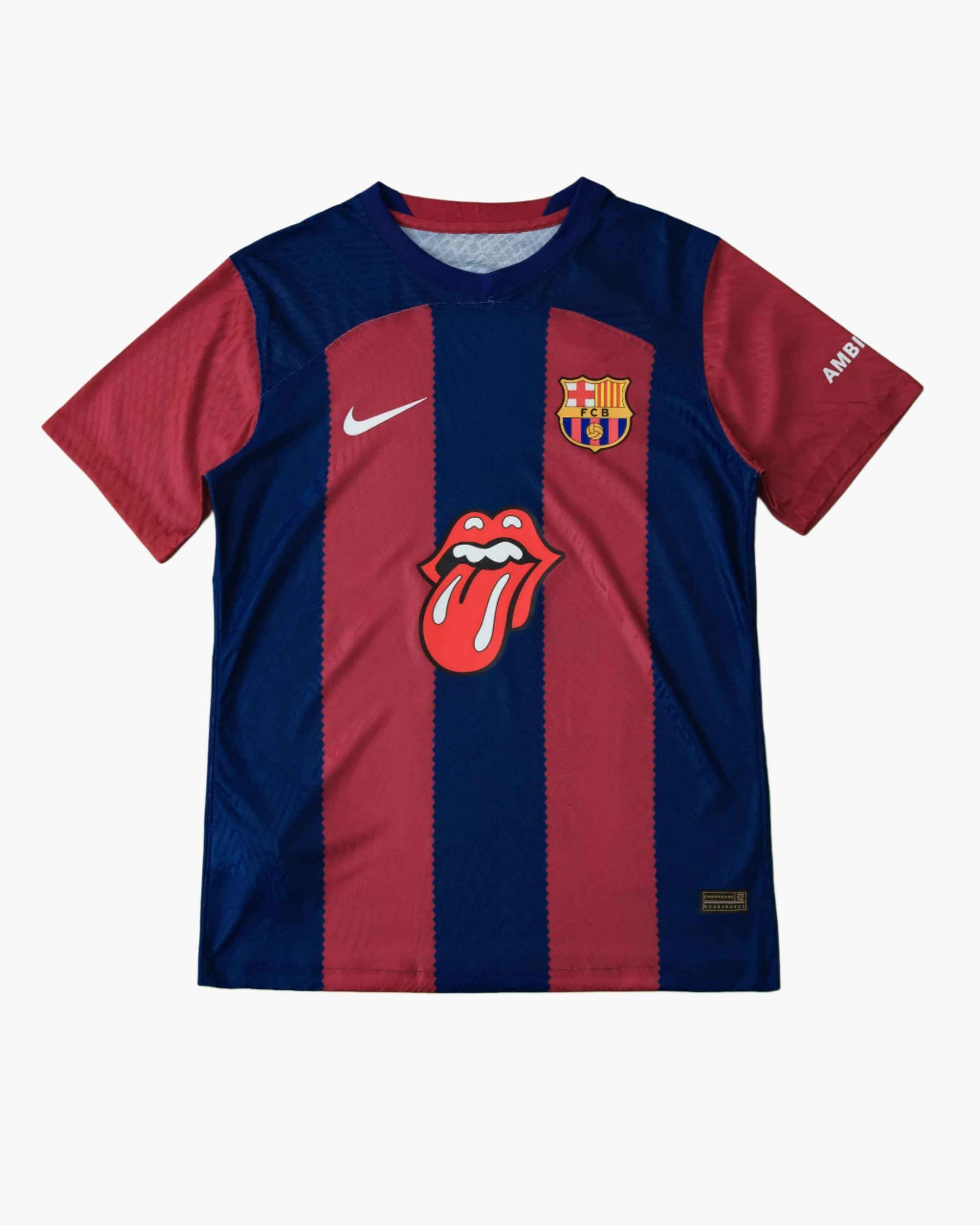 BARCELONA x ROLLING STONES PREMIUM KIT — premium football kit from Don's Jerseys