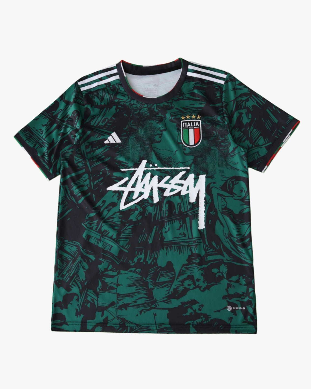 ITALY AZZURO ERA x STUSSY PREMIUM KIT — premium football kit from Don's Jerseys