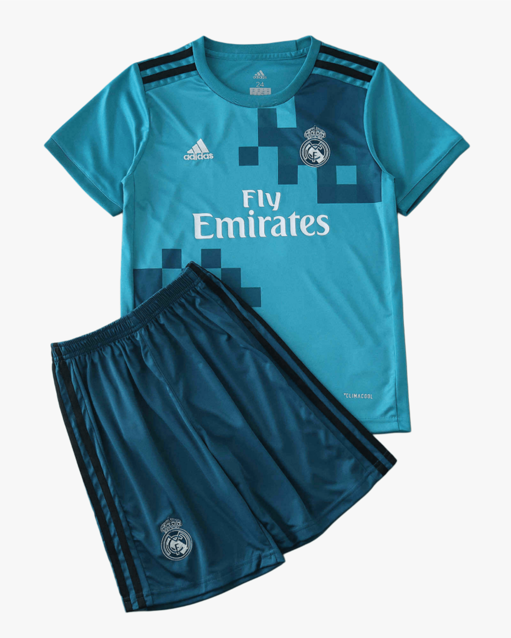 REAL MADRID RETRO THIRD 2017/18 KIDS — premium football kit from Don's Jerseys